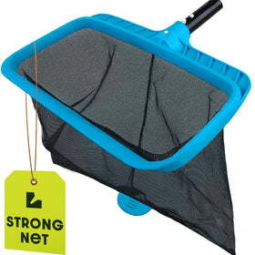 LIME POOL skimmer net with deep grabber for efficient debris removal