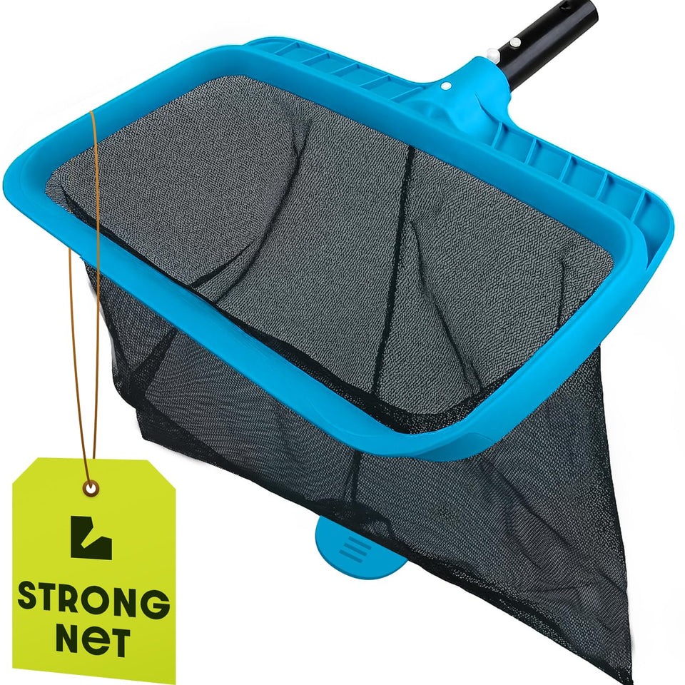 LIME POOL skimmer net with deep grabber for efficient debris removal