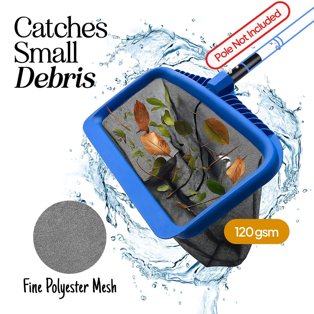 LIME POOL square mesh design improves debris capture and flow