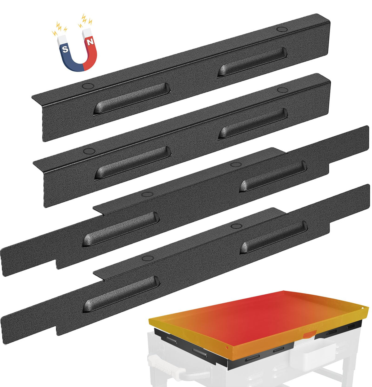 LimeCare wind guard magnetic front view improves heat control on Blackstone 28in griddles.