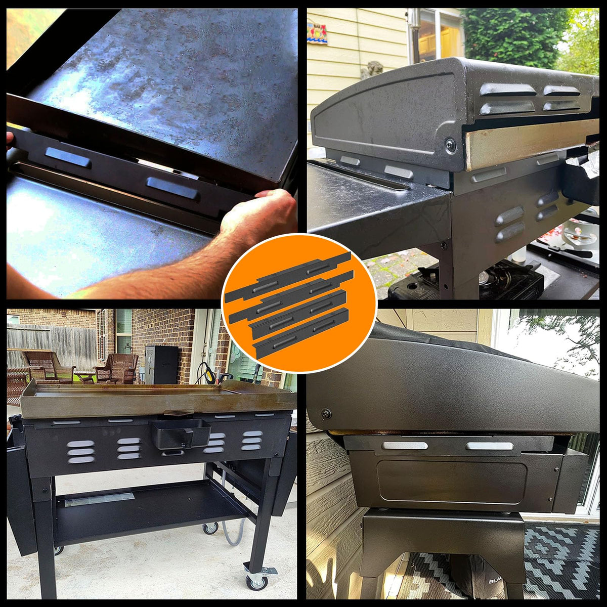 LimeCare wind guard powder-coated steel offers durable heat protection during grilling.