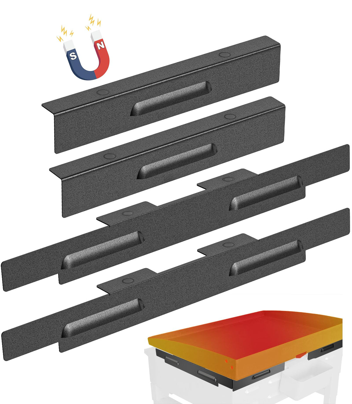 LimeCare wind guards on Blackstone 22-inch griddle with magnets for quick setup