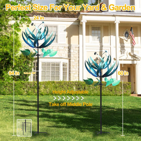 LimeHill Wind Spinner base stake assembly for secure ground setup