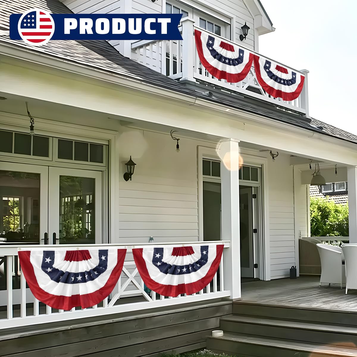 Brass grommets on LinaGarten bunting for durable outdoor hanging