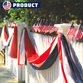 LinaGarten bunting uses colorfast ink that resists fading in bright sun.
