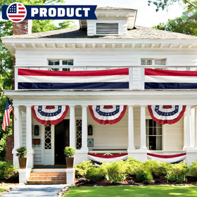 LinaGarten memorial day and 4th of July bunting for festive occasions.