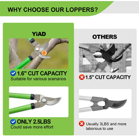 Linatikou pruning shears cutting thick branch up to 1-2 inches