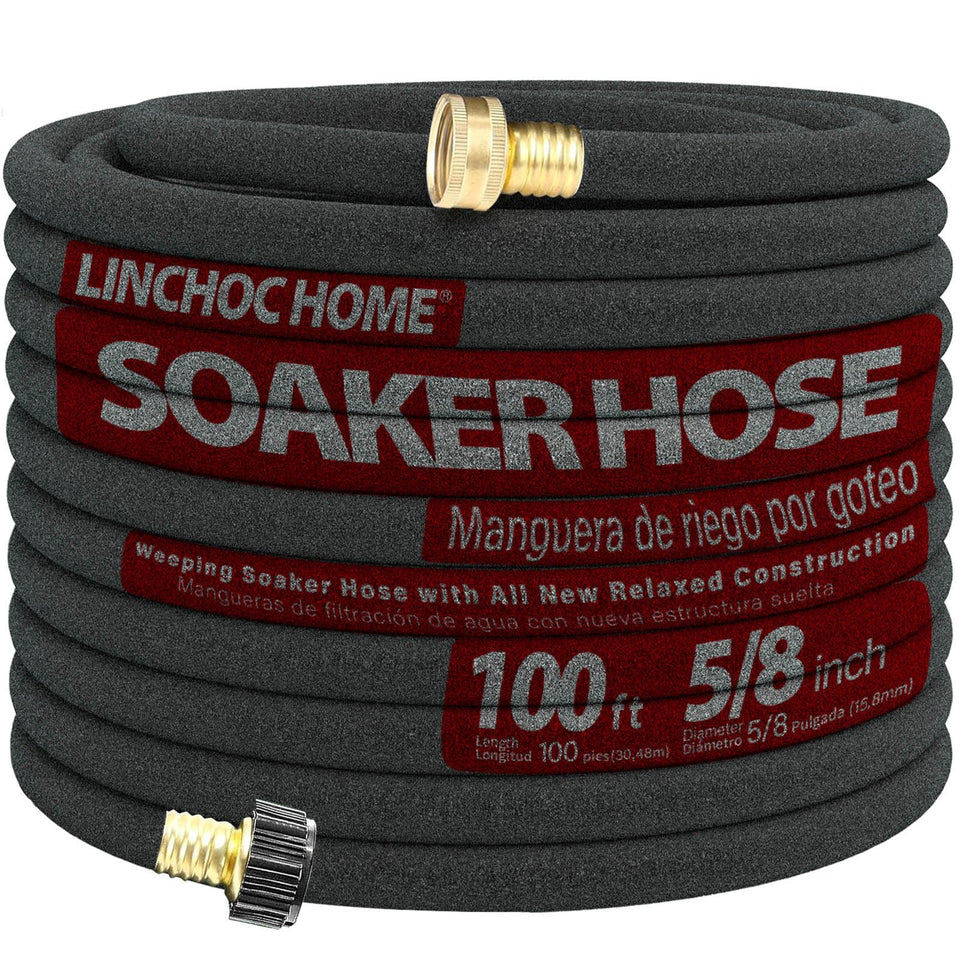LINCHOC HOME soaker hose 100ft kit for efficient large-garden watering