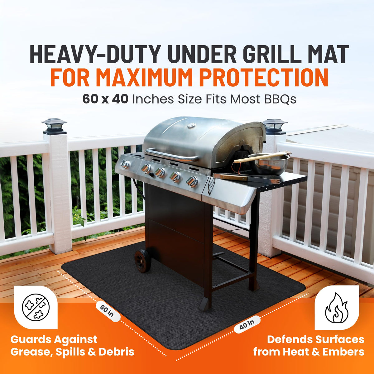Linda's Essentials easy-clean grill mat wipes down quickly after spill-free grilling sessions.