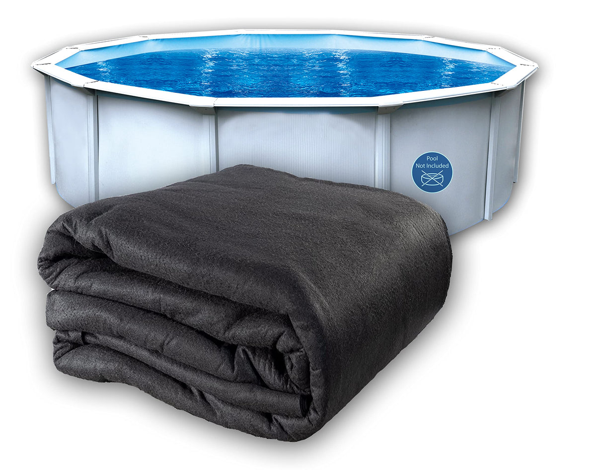 Liner Life LL18R liner pad protects the bottom of an 18-foot round pool.