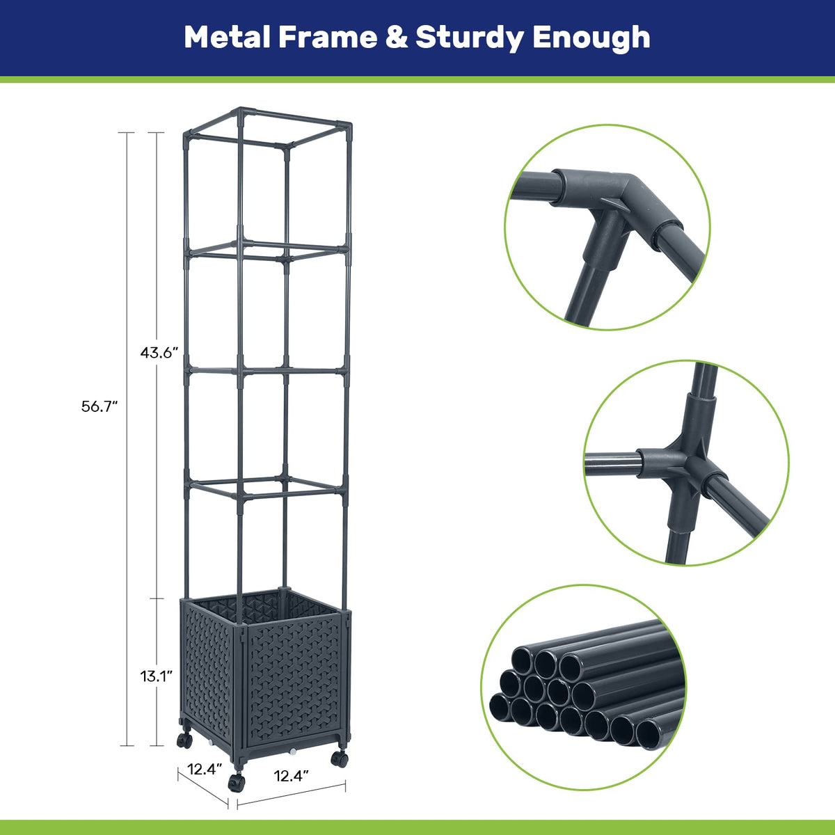LINEX alloy steel trellis provides sturdy support for vines