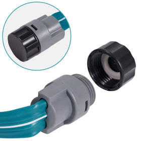 LINEX hose lies flat on the ground for neat, snag-free watering.