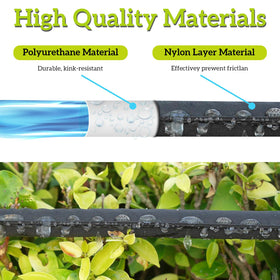LINEX Garden Flat Soaker Hose rolled for compact storage and portability.