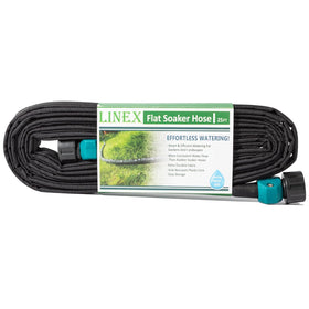 LINEX Garden Flat Soaker Hose laid out for even water distribution.