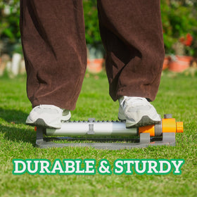 LINEX sprinkler suits lawns, gardens, and vegetable plots.