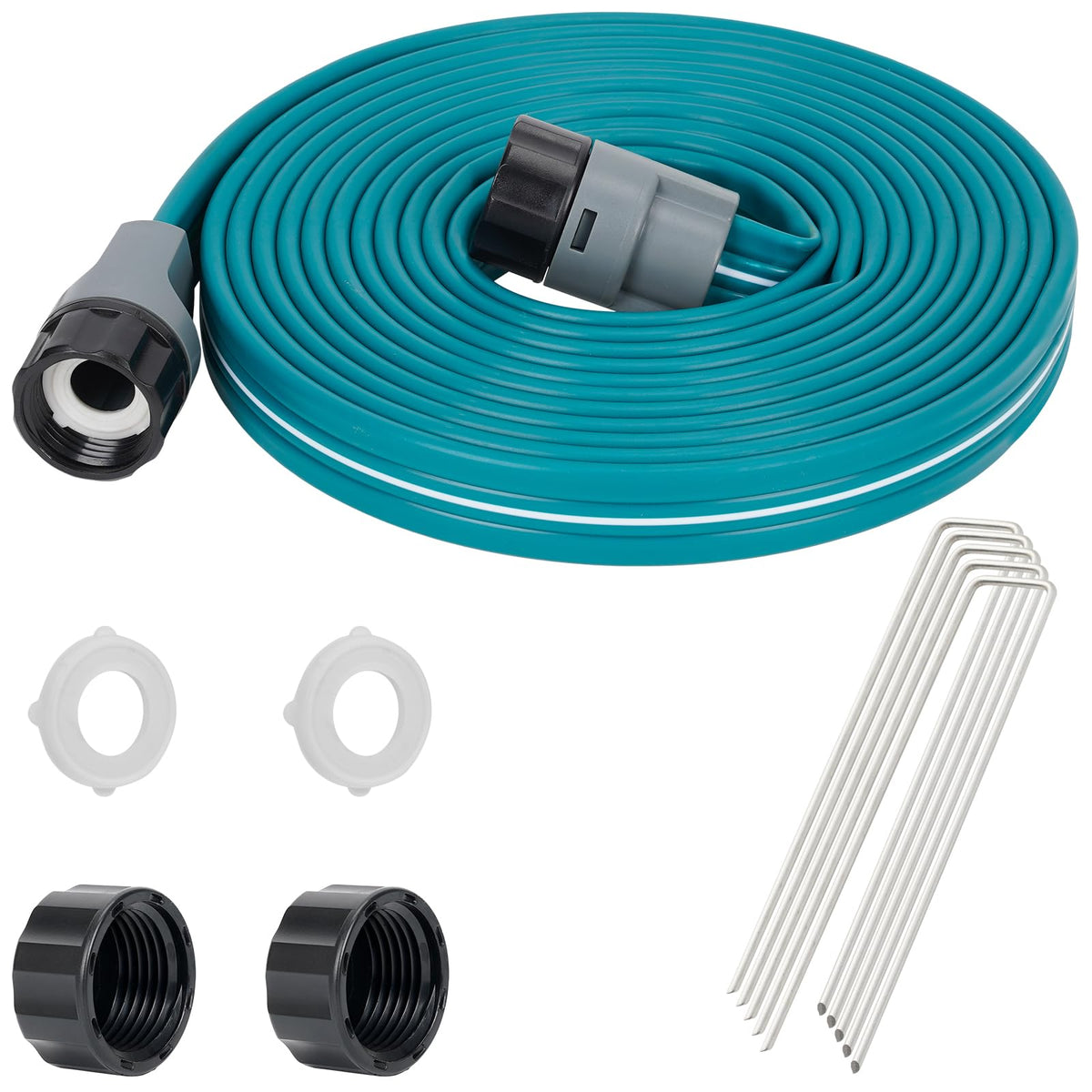 LINEX sprinkler-soaker hose 15ft setup for even, gentle lawn watering