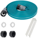 LINEX Sprinkler Soaker Hose 15 ft – Flexible Garden Irrigation with Stakes