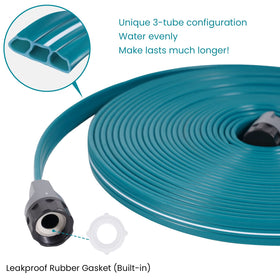 LINEX hose connects easily to another hose for longer irrigation