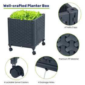 LINEX weatherproof PP planter resists sun and rain for outdoor use