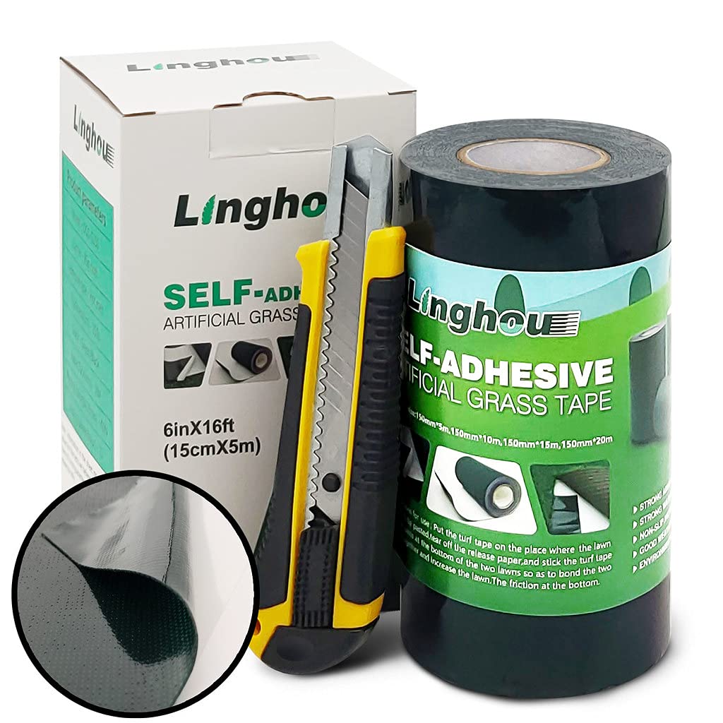 Linghou double-sided turf tape roll ready for seamless installations.