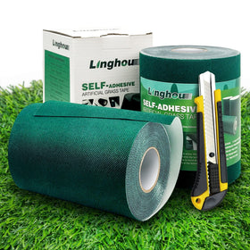 Linghou seam tape 6-inch roll enables clean turf joins for a seamless lawn.
