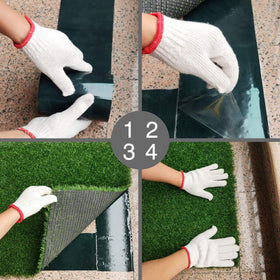 Linghou application closeup showing easy peel and press action.