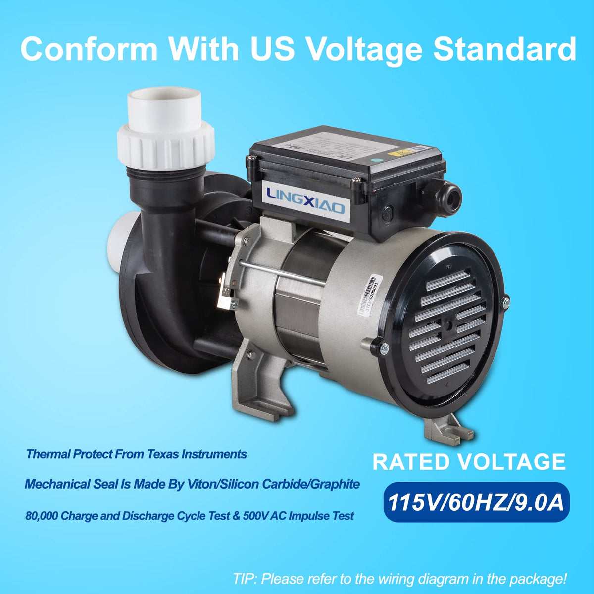 LINGXIAO WBC150 copper winding motor delivers reliable performance and longer life