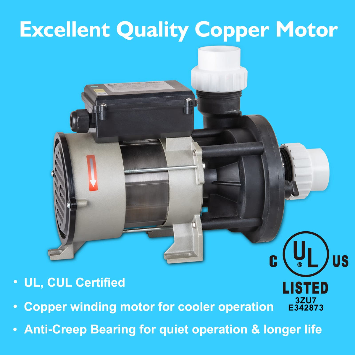 LINGXIAO WBC150 pump shown in spa installation for smooth replacement
