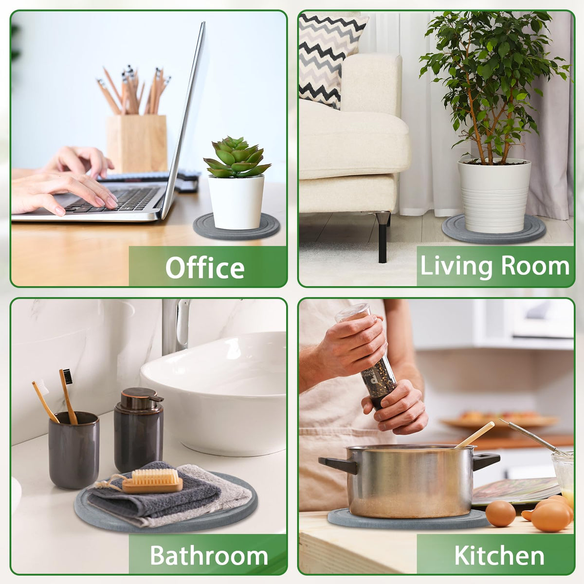 Linidcoud diatomite saucer is easy to clean and maintain for indoor plants.