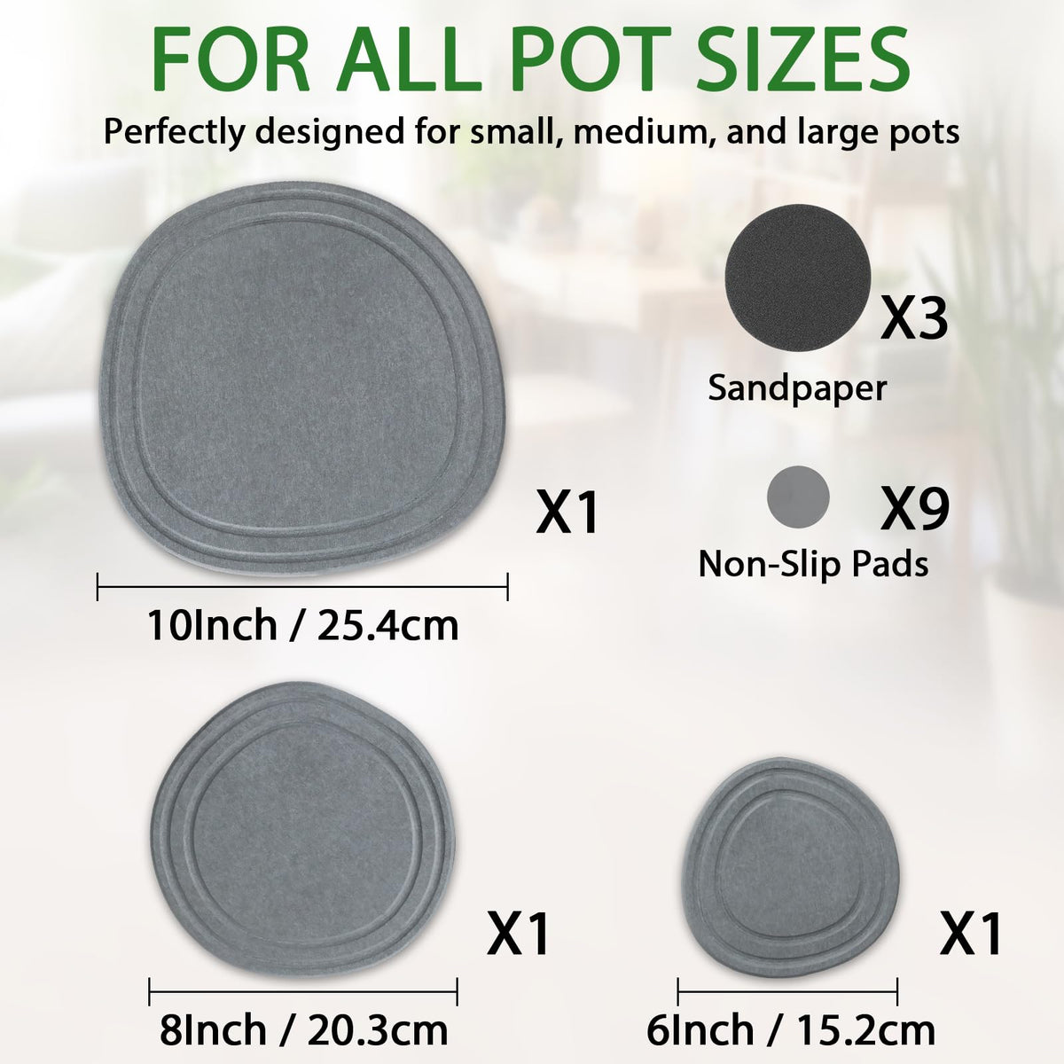 Linidcoud 8-inch diatomite plant saucer keeps surfaces dry and tidy.