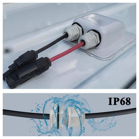 Link Solar compact ABS box kit with two glands and seals.
