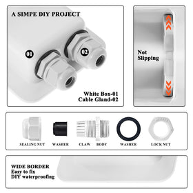 Link Solar PG7 waterproof gland with sealing for secure connections.