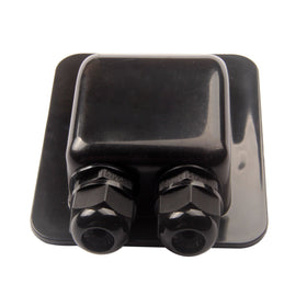 Link Solar weatherproof ABS gland close-up, rugged outdoor-ready for solar installations.