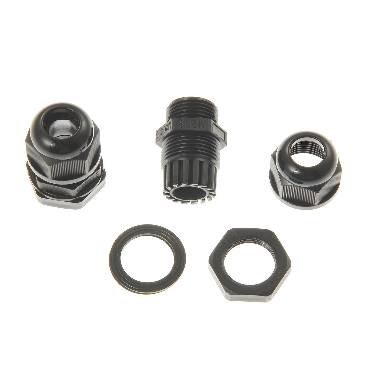 Link Solar weatherproof ABS gland with adjustable grommet and ready for sealing.