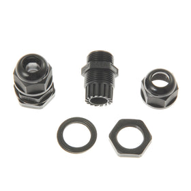 Link Solar weatherproof ABS gland with adjustable grommet and ready for sealing.