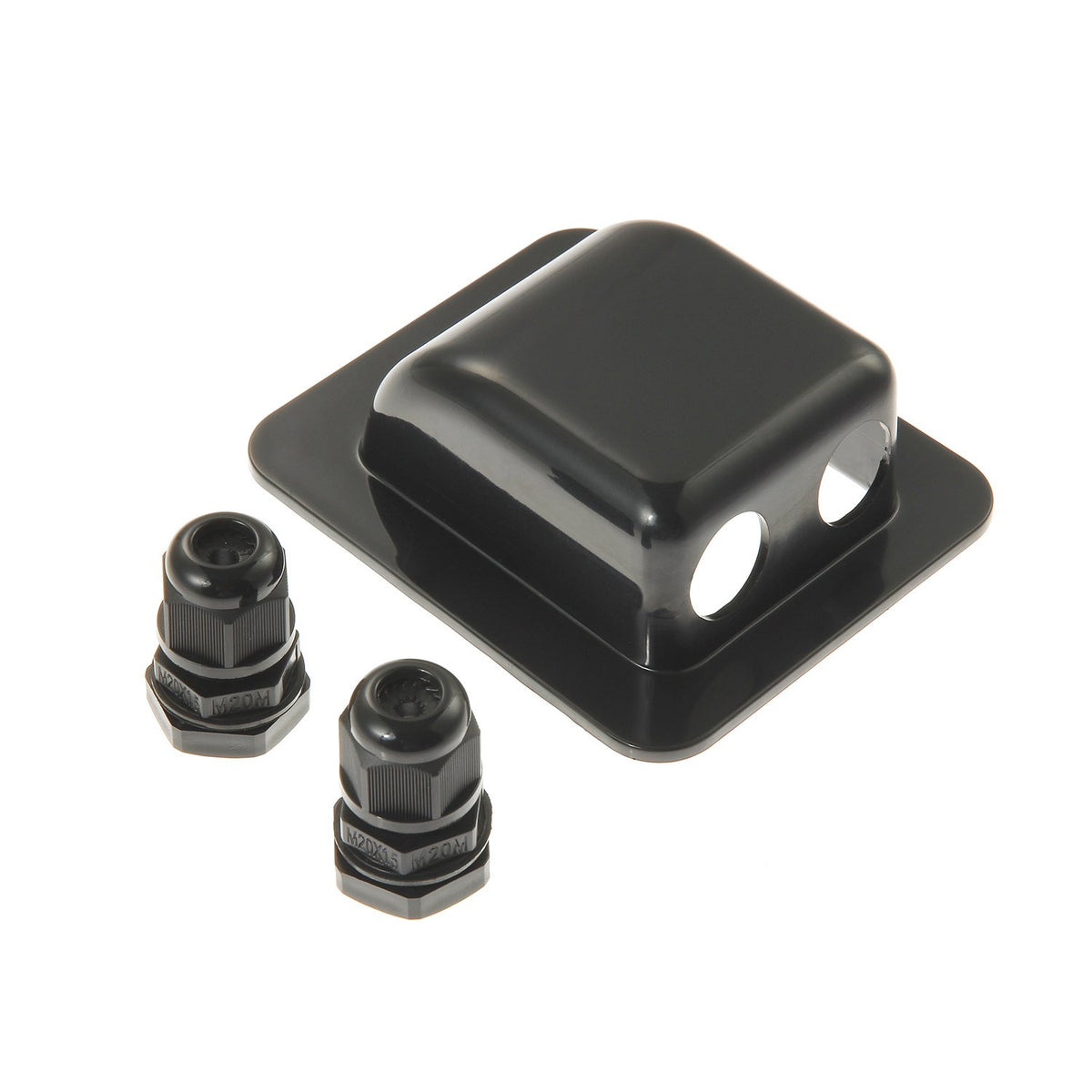 Link Solar weatherproof ABS gland on outer panel highlights universal cable entry compatibility.