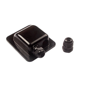 Link Solar weatherproof ABS gland UV-resistant housing on a boat panel.