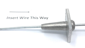 LinkEZ anchor vise showing wire pushed toward the plate end for stable tension.