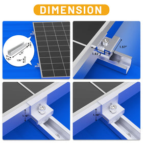 Link Solar aluminum mounting rail providing strong, corrosion-resistant support