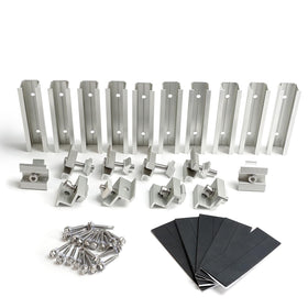 Link Solar mid clamp for panels securing alignment and wind resistance