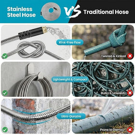 LINODI hose coiled smoothly for tangle-free storage