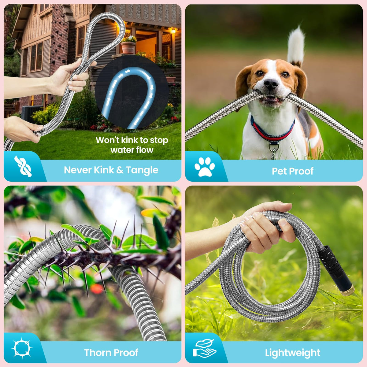 LINODI leak-proof connectors maintain secure setups with standard outdoor spigots.