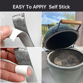 Linone gasket seals Big Green Egg lid top for watertight cooking.
