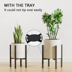 Linpla sturdy steel plant stand highlights durability and weather resistance for any space.
