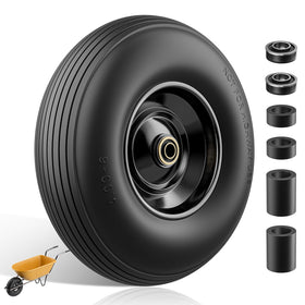 Linpuco 13-inch solid tire close-up for universal fit and durability.