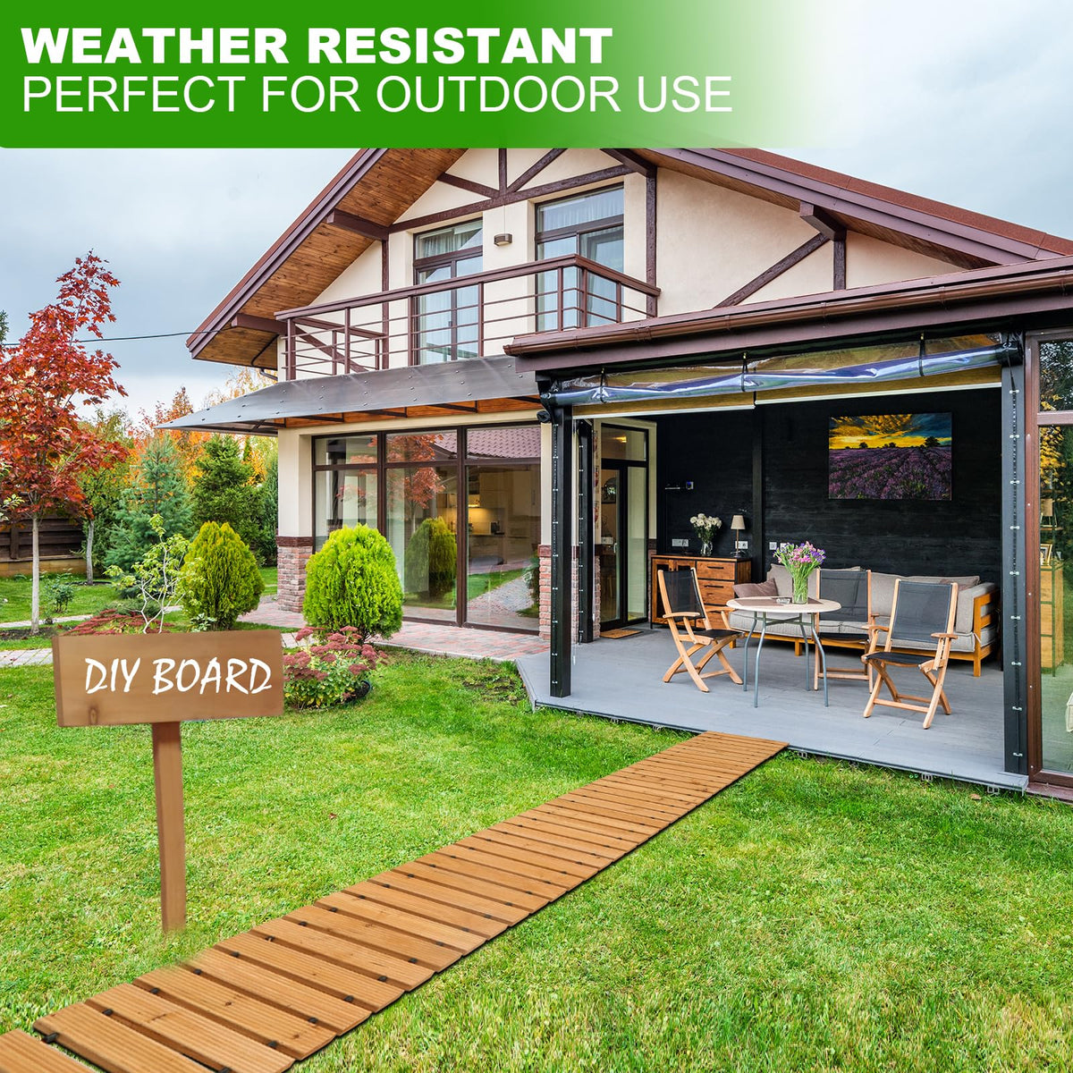 LINSHRY cedar walkway anti-slip pattern for safer steps