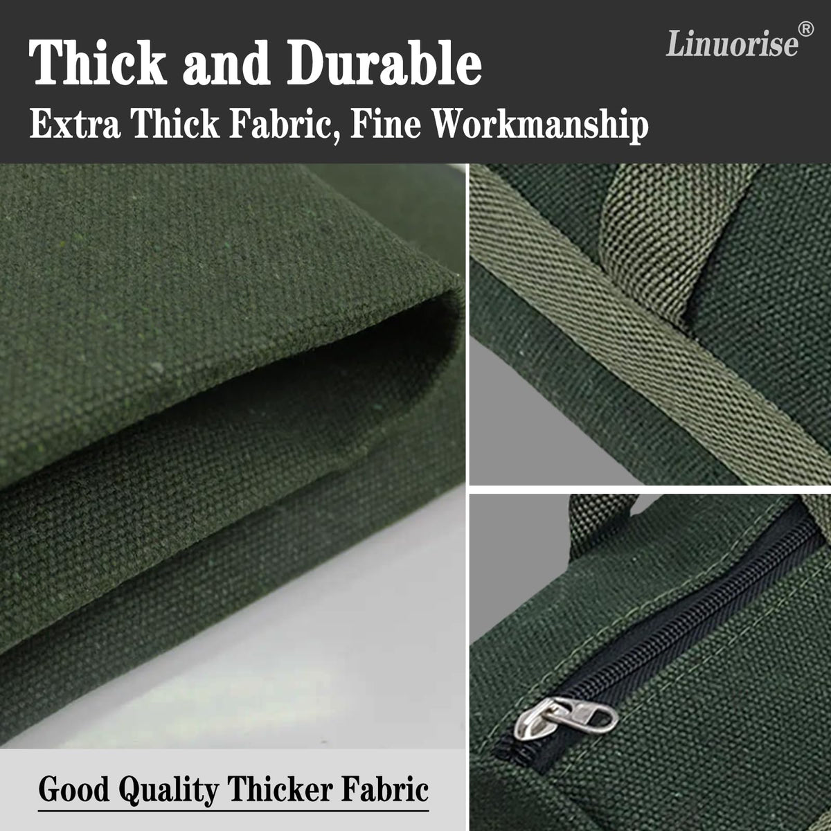 Linuorise bag with soft carry handle for portable outdoor grilling