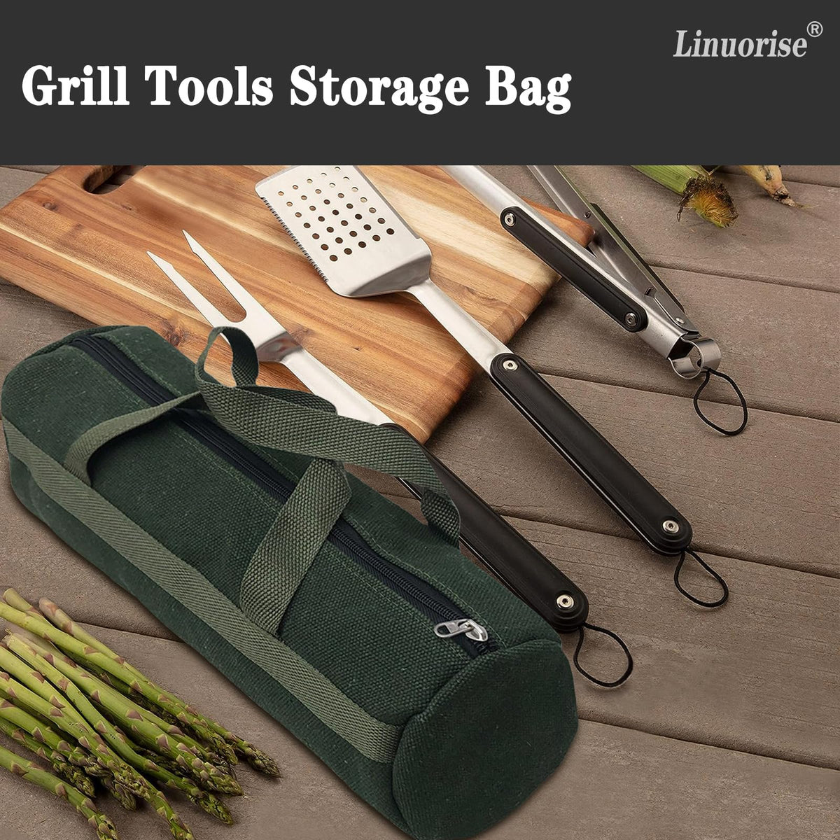 Linuorise canvas bag close-up highlighting extra thick durable fabric