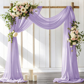 LINXTAR lilac chiffon texture close-up for soft, elegant backdrops.
