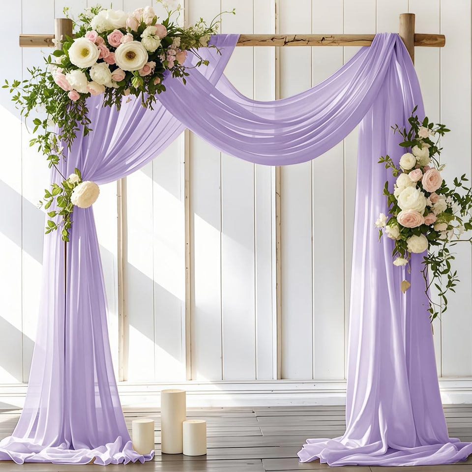 LINXTAR lilac chiffon texture close-up for soft, elegant backdrops.